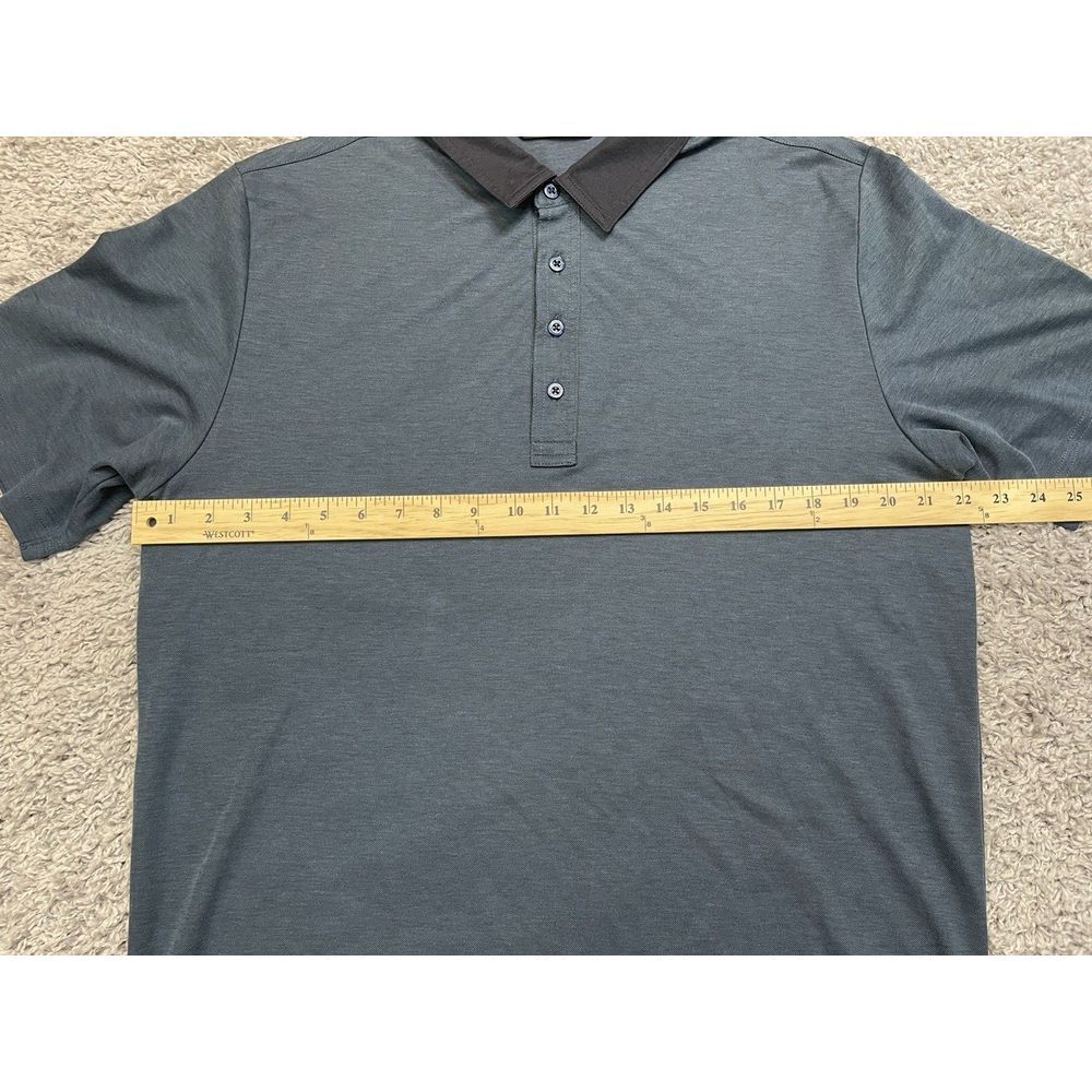 Travis Mathew Polo Men Pima Cotton Navy with Black Collar S/S size L. - Picture 4 of 11